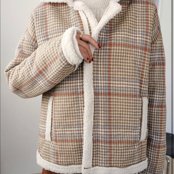 2 for $55 - Houndstooth Teddy Jacket - Picture 6 of 14